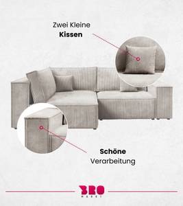 ECKSOFA PEDRO Duo Beige - Ecke davorstehend links