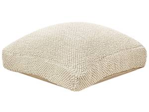 Bodenkissen JOARA Beige - Weiß - Naturfaser - 70 x 15 x 70 cm