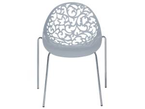 Chaise de salle à manger MUMFORD Gris - Gris lumineux - Argenté