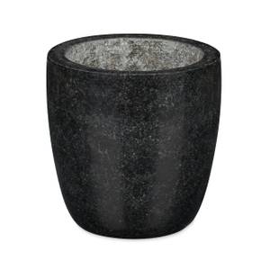 Granit Mörser mit Stößel hoch Schwarz - Stein - 13 x 13 x 13 cm
