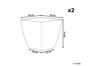 Outdoor Blumentopf ASTRAS 2-tlg Durchmesser: 50 cm - 2er Set