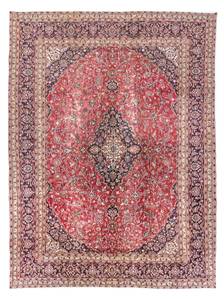 Keshan - 380x282cm Rot - Naturfaser - 282 x 1 x 380 cm