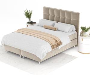 Boxspringbett Chanton Beige - Breite: 140 cm