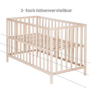 Kinderbett Cosi Braun - Holz teilmassiv - 64 x 75 x 124 cm