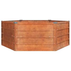 Hochbeet DE338 Braun - Metall - 129 x 45 x 129 cm