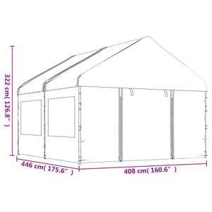 Gazebo avec toit 3028535 446 x 408 cm