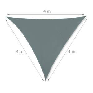 Voile d'ombrage triangle gris 400 x 340 cm