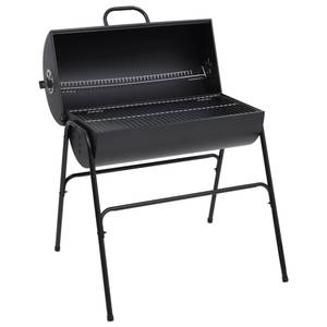 BBQ-Holzkohlegrill Schwarz - Metall - 73 x 90 x 80 cm