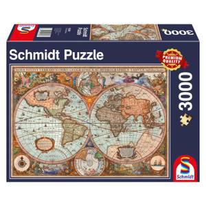 Puzzle Antike Weltkarte 3000 Teile Papier - 28 x 9 x 38 cm