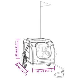 Fahrradanhänger Hund 3028771-2 Blau - 69 x 74 x 134 cm