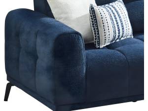 Sofa RICADI Blau - Textil - 97 x 88 x 228 cm