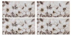 Tableau peint Blossoming Memory Beige - Marron - Bois massif - Textile - 120 x 60 x 4 cm