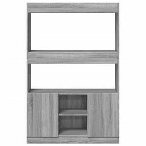 Highboard DE4530 Grau - Holzwerkstoff - 33 x 140 x 92 cm