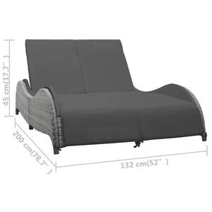 Chaise longue Largeur : 132 cm