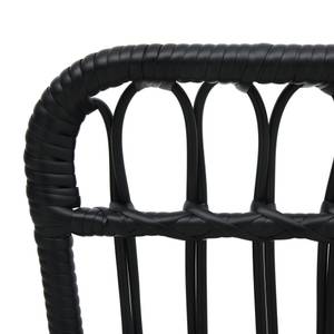 Chaise de jardin 3000785 Noir - Métal - Polyrotin - 54 x 90 x 75 cm