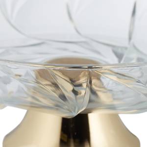 Glasschale mit goldenem Standfuß Gold - Glas - Metall - 25 x 11 x 25 cm
