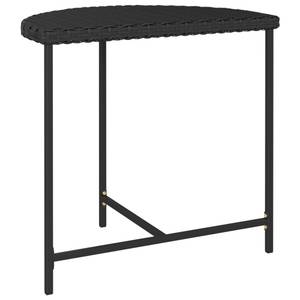 Table de jardin Noir - Métal - Rotin - 80 x 75 x 80 cm