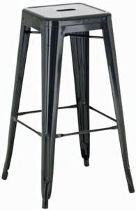 Tabouret de bar Joshua Lot de 4 Noir