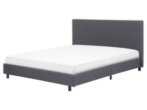 Lit double ALBI Noir - Gris - Largeur : 170 cm