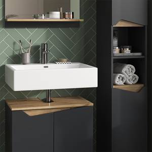 Badmöbel-Kombination Marelle 47693 Braun - Grau - Holzwerkstoff - 60 x 57 x 35 cm