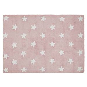 Teppich Stars Pink - Naturfaser - Textil - 120 x 1 x 160 cm