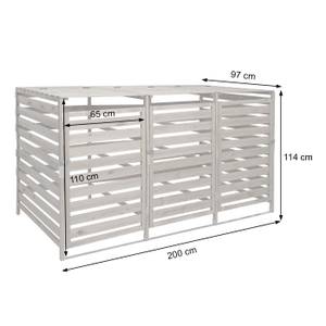 3er-/6er-Mülltonnenverkleidung H62 Dunkelgrün