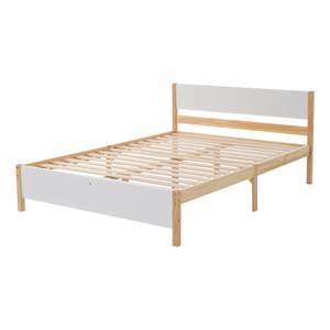 Doppelbett M170-01 Weiß - Holzwerkstoff - 147 x 82 x 207 cm