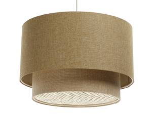 Hängeleuchte Duo mit Rattan Diffusor Beige - Ecru - Senfgelb - 40 x 25 x 96 cm