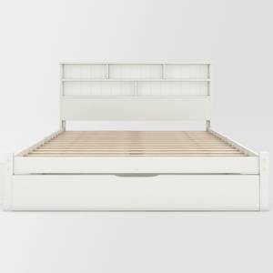 Lit double M071 Blanc - Bois manufacturé - 150 x 193 x 219 cm