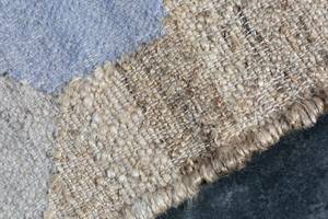 Teppich ORGANIC Beige - Blau - Naturfaser - Textil - 230 x 1 x 160 cm