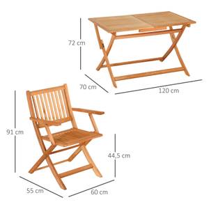 Essgruppe 84B-937 Massivholz - 70 x 72 x 120 cm