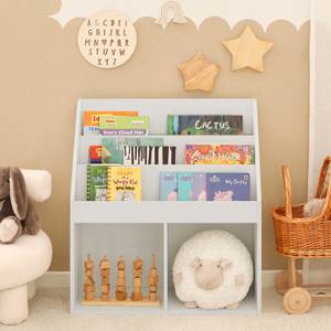 SoBuy KMB54-W Étagère Enfant, Étagère à Jouets, Étagère à Livres, Étagère  de Rangement pour Livres