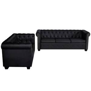 Canapé 291852-2 (lot de 2) Noir