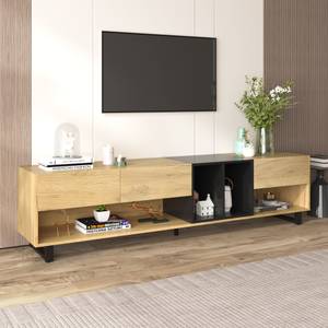 TV-Lowboard Astraios Ⅱ Braun - Holzwerkstoff - Metall - Massivholz - Holzart/Dekor - 40 x 50 x 200 cm