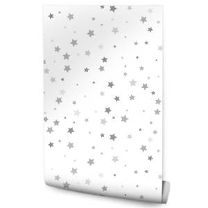 Papier Peint pour enfants étoiles Gris - Blanc - Papier - 53 x 1000 x 1000 cm