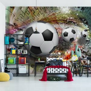 Papier peint Football Tunel 3D 405 x 270 x 270 cm