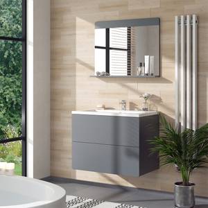 Miroir de salle de bain Izan 41580 Gris - Largeur : 81 cm