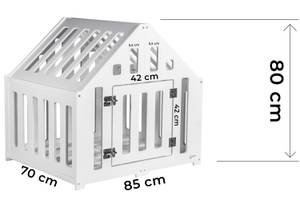 Hundehütte PETHOUSE Weiß - 85 x 80 x 70 cm
