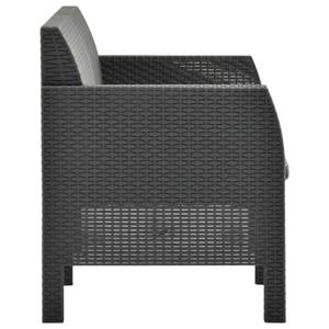 Garten-Lounge-Set Grau - Kunststoff - Polyrattan - 58 x 41 x 58 cm