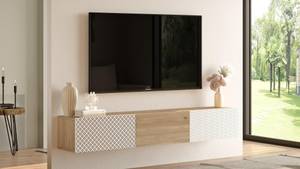 Tv lowboard CREA RTV180 3D Beige - Holzwerkstoff - Kunststoff - 180 x 29 x 32 cm