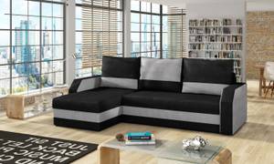 Ecksofa GULI Schwarz - Ecke davorstehend links