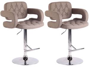 Tabouret de bar Dublin Lot de 2 Taupe