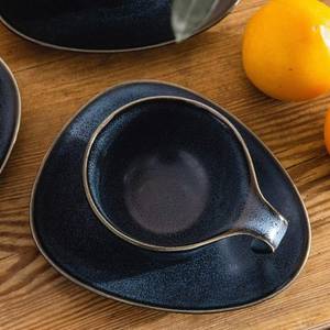 Kaffeeservice TIME BLACK (12er-Set) Blau - Porzellan