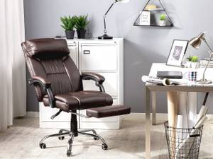 Chefsessel LUXURY Schwarz - Braun - Dunkelbraun - Silber