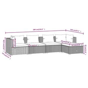 Garten-Lounge-Set (5-teilig) 3013632-9 Anthrazit - Grau