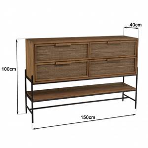 Buffet ALIDA Braun - Massivholz - 40 x 100 x 150 cm