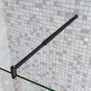 schwarze Duschwand Walk-In Schwarz - Glas - 100 x 200 x 1 cm