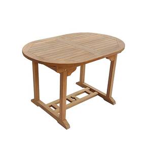 SALENTO -  1 TABLE DE JARDIN OVALE En partie en bois massif - 80 x 75 x 170 cm