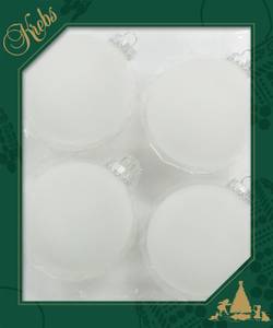 Frost (Silbersplint) 8cm Glaskugeln uni Glas - 8 x 9 x 8 cm