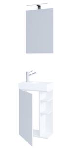 Table de toilette LumiaSet de 3 Blanc